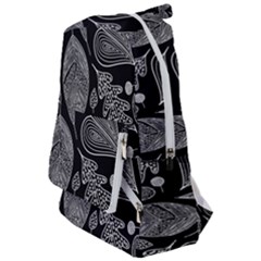 Leaves Flora Black White Nature Travelers  Backpack