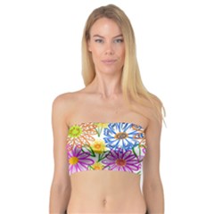 Bloom Flora Pattern Printing Bandeau Top