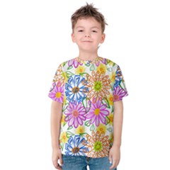 Bloom Flora Pattern Printing Kids  Cotton T-shirt