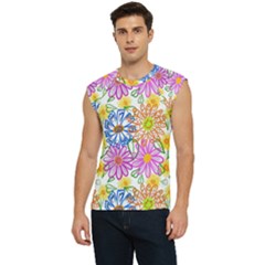 Bloom Flora Pattern Printing Men s Raglan Cap Sleeve T-shirt