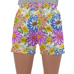 Bloom Flora Pattern Printing Sleepwear Shorts