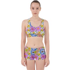 Bloom Flora Pattern Printing Work It Out Gym Set