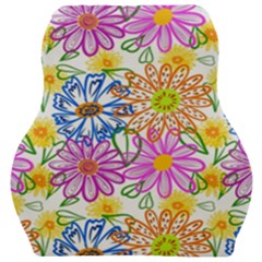 Bloom Flora Pattern Printing Car Seat Velour Cushion 