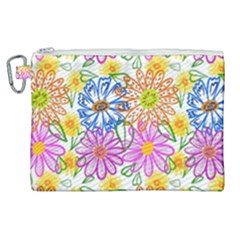 Bloom Flora Pattern Printing Canvas Cosmetic Bag (xl)