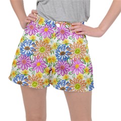 Bloom Flora Pattern Printing Women s Ripstop Shorts