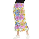 Bloom Flora Pattern Printing Maxi Fishtail Chiffon Skirt View1