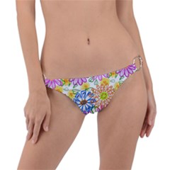 Bloom Flora Pattern Printing Ring Detail Bikini Bottoms