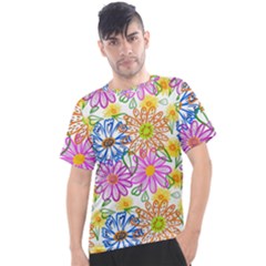 Bloom Flora Pattern Printing Men s Sport Top