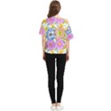 Bloom Flora Pattern Printing One Shoulder Cut Out T-Shirt View2