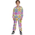 Bloom Flora Pattern Printing Kids  Sweatshirt set View1