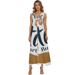 Iftar-party-t-w-01 V-neck Sleeveless Loose Fit Overalls