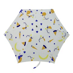 Pattern-fruit-apples-green Mini Folding Umbrellas