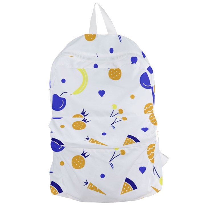 Pattern-fruit-apples-green Foldable Lightweight Backpack