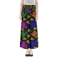 Pattern-repetition-snail-blue Full Length Maxi Skirt