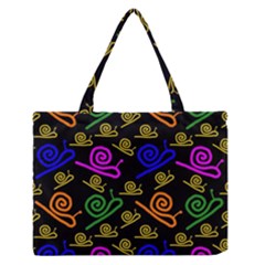 Pattern-repetition-snail-blue Zipper Medium Tote Bag