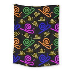 Pattern-repetition-snail-blue Medium Tapestry