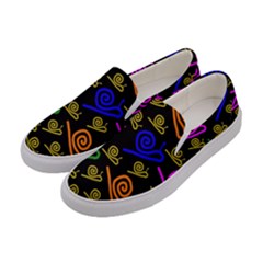 Pattern-repetition-snail-blue Women s Canvas Slip Ons by Maspions