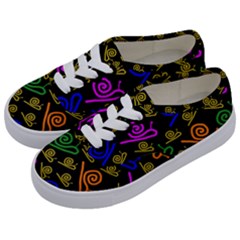 Pattern-repetition-snail-blue Kids  Classic Low Top Sneakers