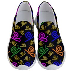 Pattern-repetition-snail-blue Men s Lightweight Slip Ons