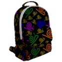 Pattern-repetition-snail-blue Flap Pocket Backpack (Large) View2