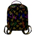 Pattern-repetition-snail-blue Flap Pocket Backpack (Large) View3