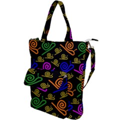 Pattern-repetition-snail-blue Shoulder Tote Bag