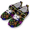 Pattern-repetition-snail-blue Kids  Velcro Strap Shoes View2