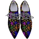 Pattern-repetition-snail-blue Pointed Oxford Shoes View1