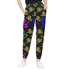 Pattern-repetition-snail-blue Women s Tapered Pants