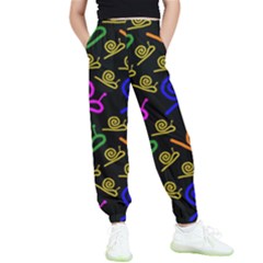 Pattern-repetition-snail-blue Kids  Joggers