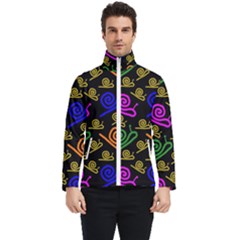 Pattern-repetition-snail-blue Men s Bomber Jacket