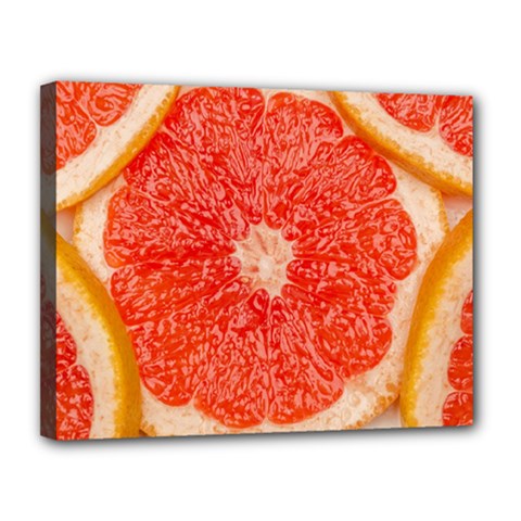 Grapefruit-fruit-background-food Canvas 14  X 11  (stretched)