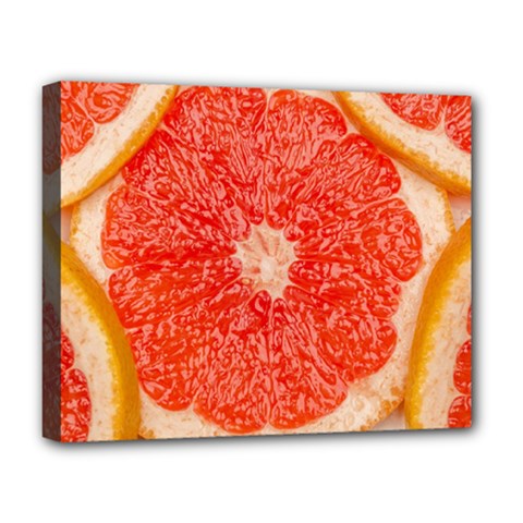 Grapefruit-fruit-background-food Deluxe Canvas 20  X 16  (stretched)