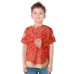 Grapefruit-fruit-background-food Kids  Cotton T-shirt