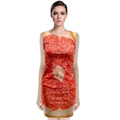 Grapefruit-fruit-background-food Sleeveless Velvet Midi Dress