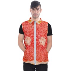 Grapefruit-fruit-background-food Men s Puffer Vest