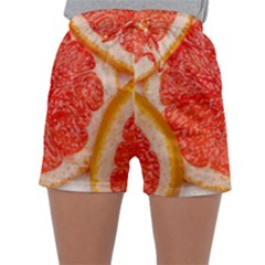 Grapefruit-fruit-background-food Sleepwear Shorts