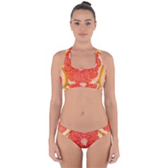 Grapefruit-fruit-background-food Cross Back Hipster Bikini Set