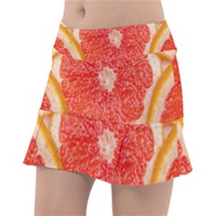 Grapefruit-fruit-background-food Classic Tennis Skirt