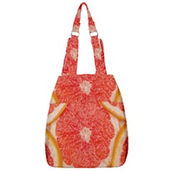 Grapefruit-fruit-background-food Center Zip Backpack