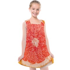 Grapefruit-fruit-background-food Kids  Cross Back Dress