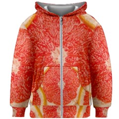 Grapefruit-fruit-background-food Kids  Zipper Hoodie Without Drawstring