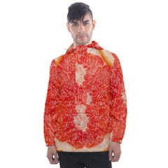 Grapefruit-fruit-background-food Men s Front Pocket Pullover Windbreaker