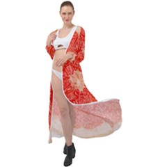 Grapefruit-fruit-background-food Maxi Chiffon Beach Wrap