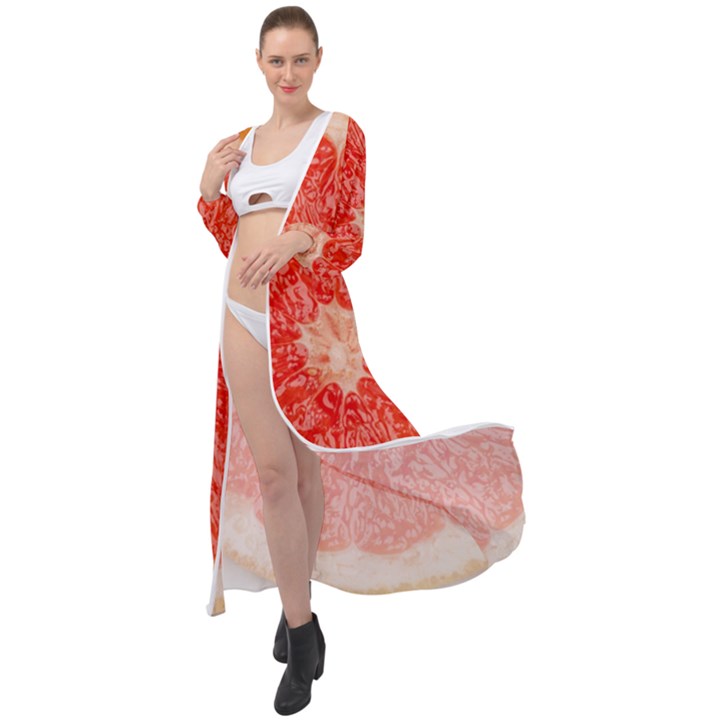 Grapefruit-fruit-background-food Maxi Chiffon Beach Wrap