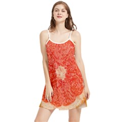 Grapefruit-fruit-background-food Summer Frill Dress