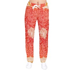 Grapefruit-fruit-background-food Women Velvet Drawstring Pants