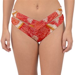 Grapefruit-fruit-background-food Double Strap Halter Bikini Bottoms