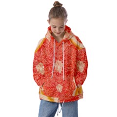 Grapefruit-fruit-background-food Kids  Oversized Hoodie