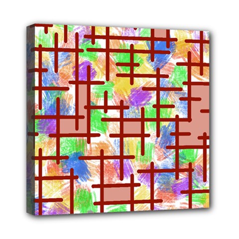 Pattern-repetition-bars-colors Mini Canvas 8  X 8  (stretched)